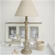 Natural lamp & linen shade 53cm